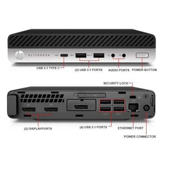 HP PRODESK 600 G3 MINI DESKTOP COMPUTER /Intel i5 7500T / 8GB DDR4 RAM / 256GB SSD / WINDOWS 11 PRO